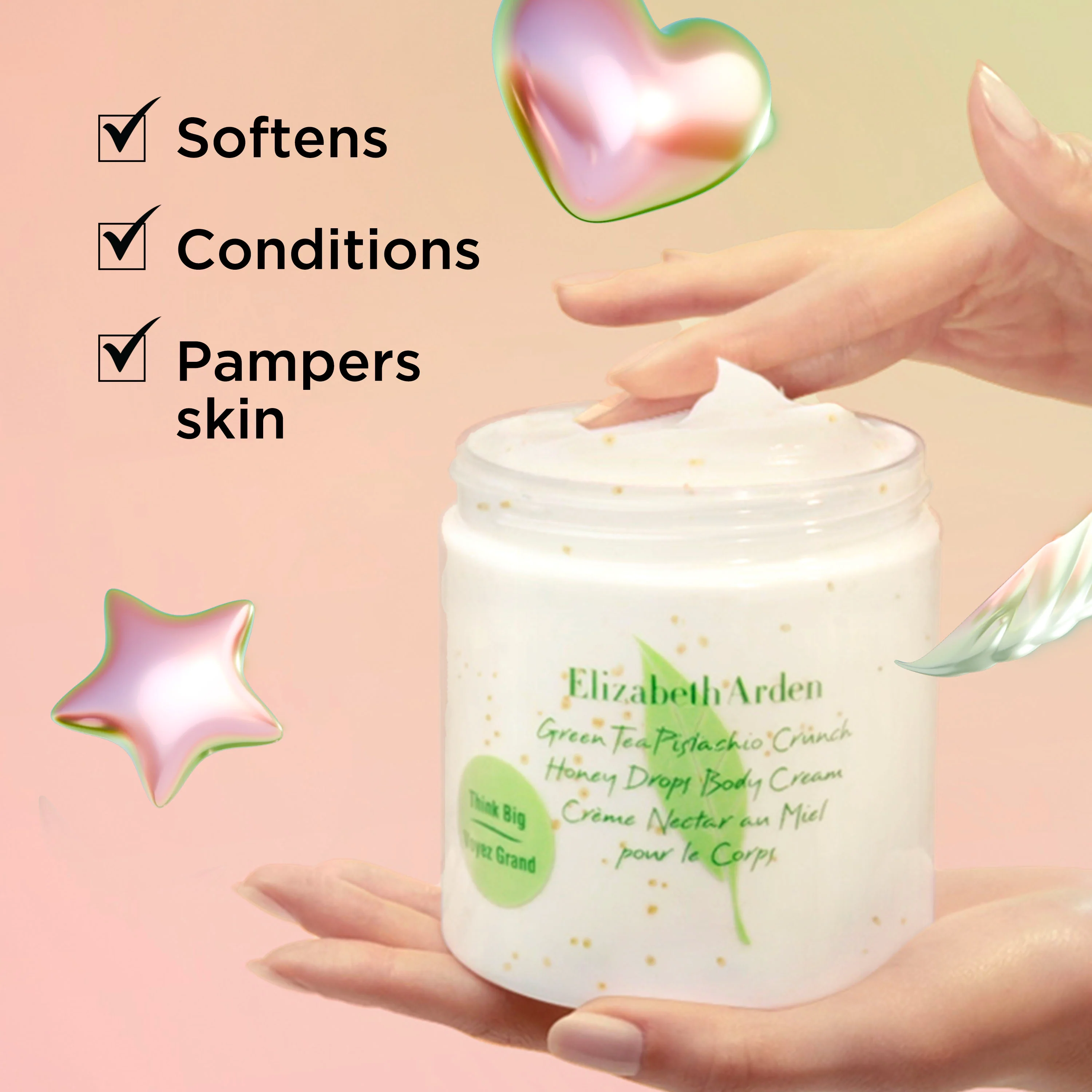 Green Tea Pistachio Crunch Honey Drops Body Cream - Image 5
