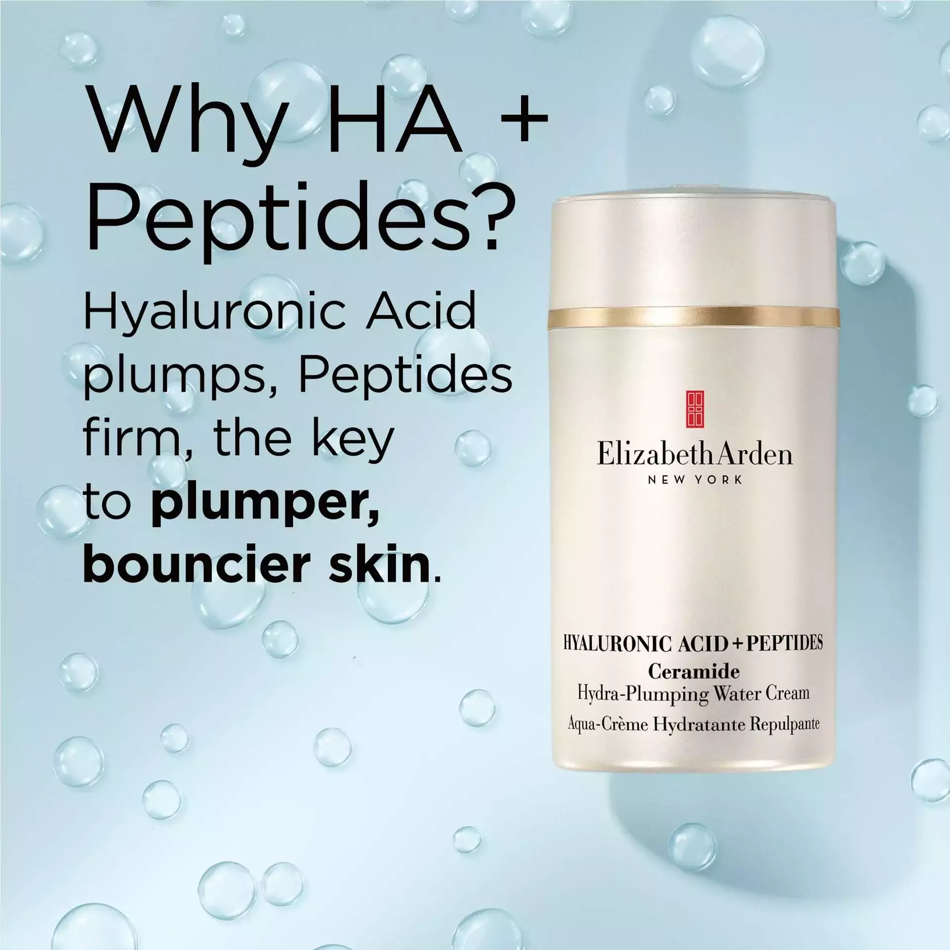 Hyaluronic Acid + Peptides Ceramide Hydra-Plumping Water Cream - Image 4