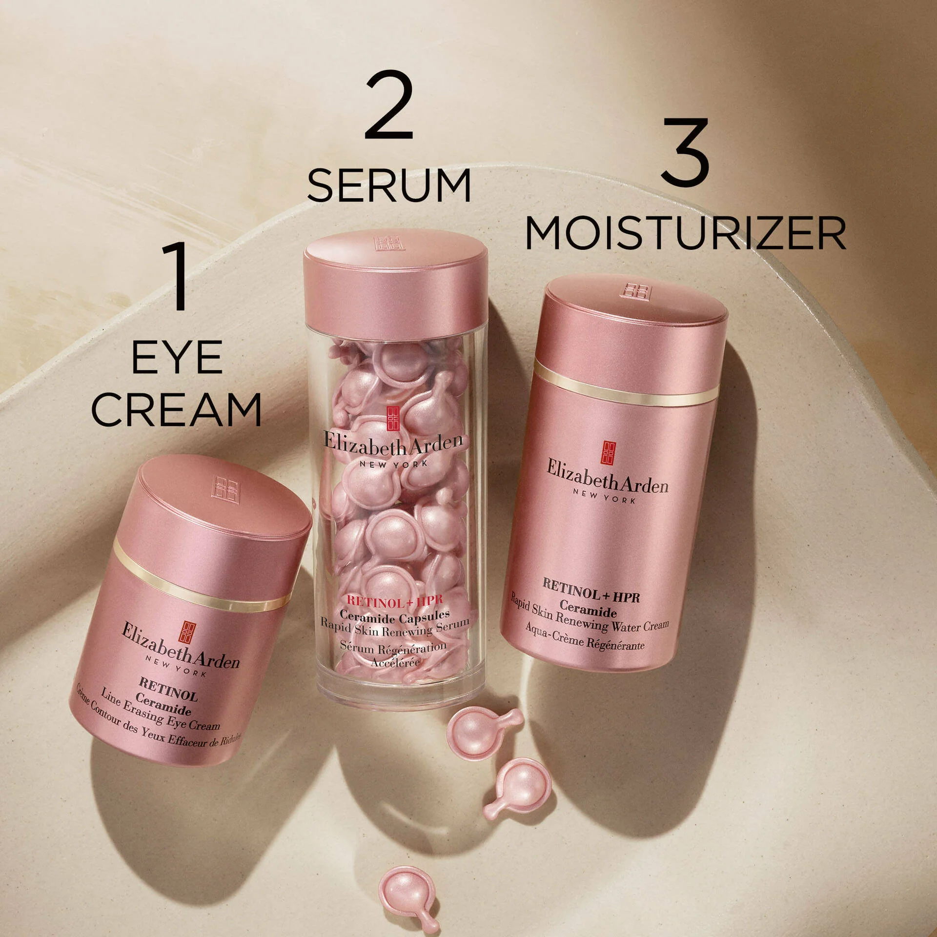 Retinol + HPR Ceramide Capsules Serum, Water Cream and Eye Cream Trio Set - Image 12