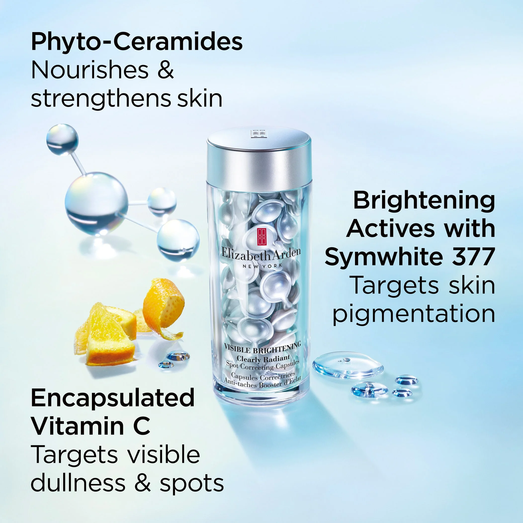 Hyaluronic Acid + Peptides Ceramide and Visible Brightening Capsules Serum Set - 120 Piece - Image 6
